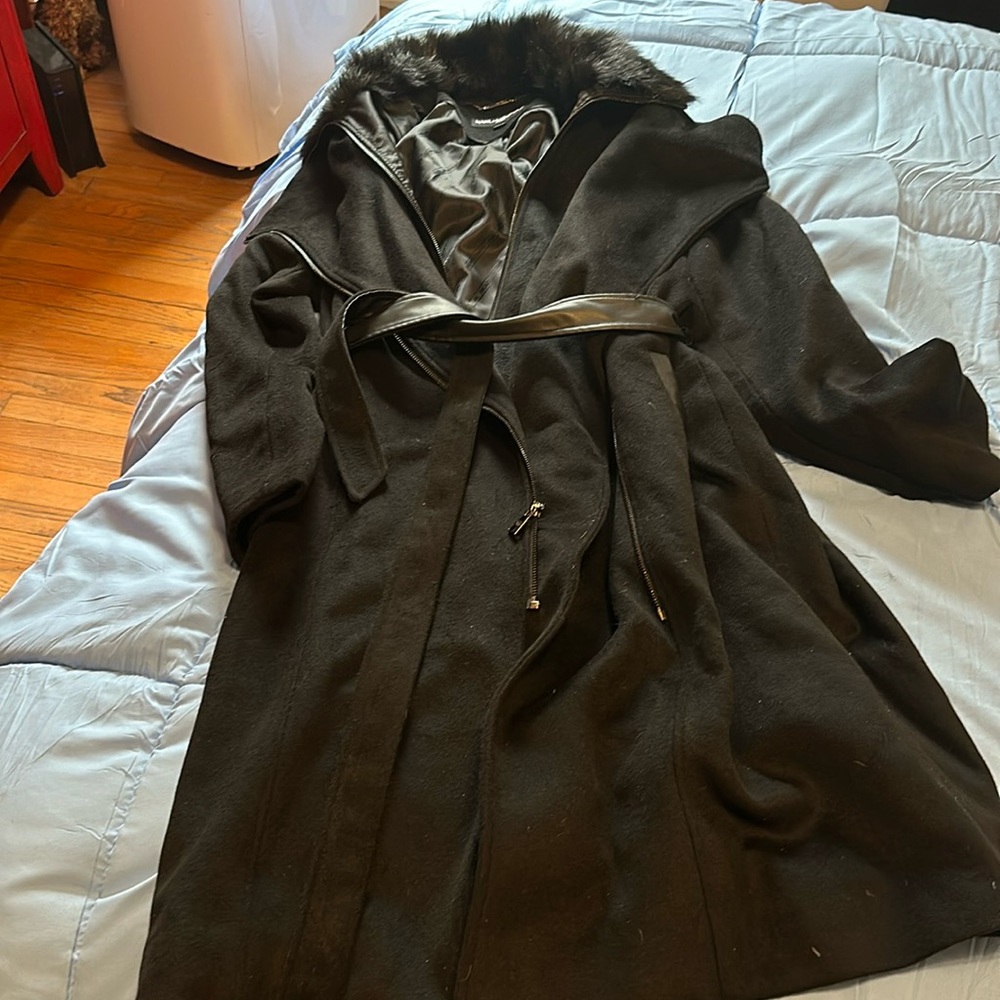 Karl lagerfield from France wool cashmere faux fur in the color